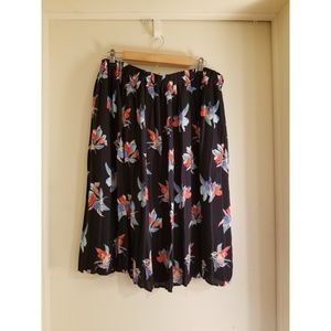 Ava + Viv Pleated Floral Skirt